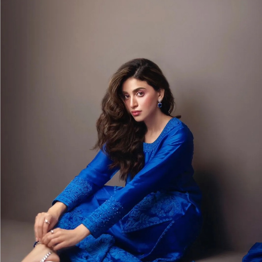 Erum Jamal - Raw Silk Elegant Pakistani Dress